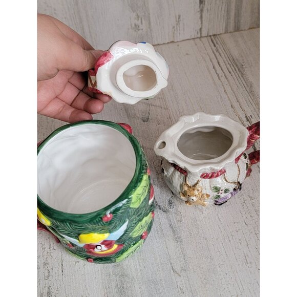 Vintage ceramic mug cup mini creamer pot angel toy xmas set decor - Picture 4 of 8